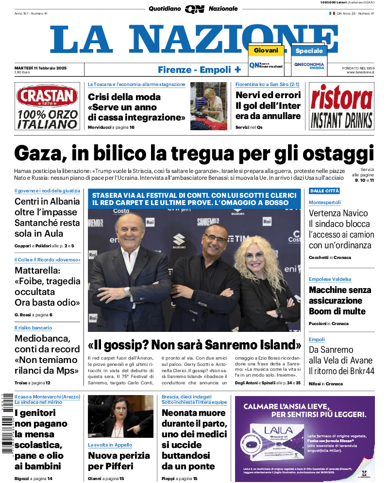 Prima-pagina-la nazione-edizione-di-oggi-20250211